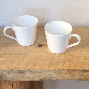 New (2) Elegant White Ceramic Royal Doulton Gordon Ramsey Mugs